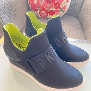 Black and Neon Green DKNY Sneakers
